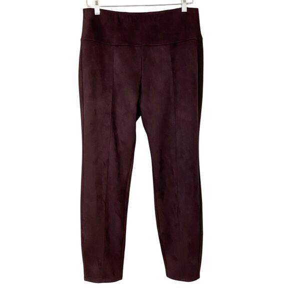 J.Jill‎ Wearever Collection Women's Rum Raisin Faux Suede Straight Leg pants M - Picture 1 of 10